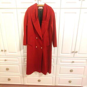 Vintage Ashley Scott Red Wool Coat, Size Medium